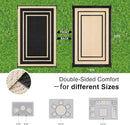 OLANLY Outdoor Rug 8x10 ft Waterproof, Reversible Outdoor Plastic Straw Rug, RV Mat, Indoor Outdoor Carpet Clearance for Patio, Camping, Balcony, Deck, Backyard, Black & Beige by GreenHaven Gardens