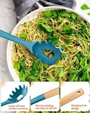 Kitchen Utensils Set, 13PCS Silicone Cooking Utensils, Heat Resistant Kitchen Utensil Spatula Set for Nonstick Cookware, Wooden Handles Kitchen Gadgets Tools Set (BLUE) by CozyNest Decor