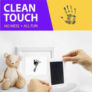 Large Clean Touch Ink Pad for Baby Handprints and Footprints – Inkless Infant Hand & Foot Stamp – Safe for Babies, Doesn’t Touch Skin – Perfect Family Memory or Gift, Black Print Kit by Tiny Gifts by TinyTreasures Baby Boutique