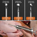 Meat Injector, Stainless Steel Marinade Injector Flavor Syringe Kit with 2-oz Measurement Window for Smoker Food BBQ Grill, Cooking Turkey Chicken Steak Beef Brisket Pork-Chops, 3 Meat Needles by GreenHaven Gardens
