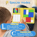 Slider Puzzle Games & LCD Writing Tablet for Kids 2 in 1,Drawing Pad with 500+Challenges Travel Games for Kids Age 4-8,Brain Teaser Puzzle Games Kids Drawing Tablet Toys for Boys Girls by TinyTreasures Baby Boutique