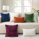 decorUhome Chenille Soft Throw Pillow Covers 22x22 Set of 2, Farmhouse Velvet Neutral Decorative Euro Pillow Covers with Stitched Edge for Couch Sofa Bed Home Decor, Aqua Haze by CozyNest Decor