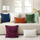 decorUhome Chenille Soft Throw Pillow Covers 12x20 Set of 2, Lumbar Velvet Farmhouse Neutral Decorative Euro Pillow Covers with Stitched Edge for Couch Sofa Bed Home Decor, Neutral Gray by CozyNest Decor