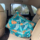 Carseat Cover Boy and Girls - Multi-use Nursing Car Seat Canopy Cover for Breastfeeding, Infant Stroller Cover, High Chair Cover (Green Leaves) by TinyTreasures Baby Boutique