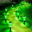 Halloween Solar Lights Outdoor 16 Pack Green LED Waterproof Mushroom Outside Lights for Yard Garden Patio Pathway Walkway Landscape Halloween Decorations by CozyNest Decor