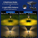 CINOTON Outdoor Solar Landscape Pathway & Wall Lights with 2 Brightness Modes, IP65 Waterproof LED Solar Powered Garden Lights for Patio Lawn Porch Walkway Backyard Driveway Sidewalk Warm White 4 Pack by GreenHaven Gardens