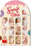 R HORSE My First Year Photo Frame Board, 3D Sweet One Birthday Party Decorations, Baby First Year Picture Frame 12 Months Milestone Display Wood Board 1st Birthday Nursery Decor Gift for Boy Girl by TinyTreasures Baby Boutique