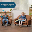 Children's Factory As We Grow Chair and Couch, Flexible Seating for Daycare or Preschool, Kids Reading Couch, Playroom Furniture, Walnut by CozyNest Decor