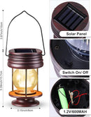 4 Pack Hanging Solar Lanterns Waterproof Lights Powered Led Decorative Landscape Light Table Lamp with Design for Patio, Garden, Yard, and Pathway Decor, Warm by GreenHaven Gardens