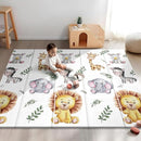 79 x 71 Foldable Large Play Mat for Babies, Non Toxic Foam Play Mat, Thick & Waterproof Baby Playmat for Floor, Anti-Slip Baby Playpen Mat for Toddlers by TinyTreasures Baby Boutique