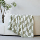 Snuggle Sac Chevron Throw Blanket for Couch, Reversible Super Soft Warm Blankets Cozy Knit Fuzzy Plush Lightweight Throws for Sofa, Bed, Camping, Green,50x60 inches by TinyTreasures Baby Boutique