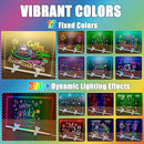 LED Note Board with Colors, Glass Led Drawing Board with 12 Colors & 320 Dynamic Effects, Light Up Drawing Board with 12 Pens, Cleaning Cloth & Gloves, 11.81’’X7.87’’ by TinyTreasures Baby Boutique