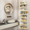 bukfen Over the Door Pantry Organizer 8-Tier Adjustable Basket Kitchen Pantry Door Organization and Storage, 2 in 1 Wall Mount or Hanging Heavy-Duty Metal Hanging Kitchen Spice Rack by CozyNest Decor