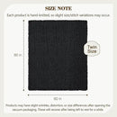 Carriediosa Chunky Knit Throw Blanket 60" X 80" Twin, 100% Hand Made Large Chenille Loop Yarn Soft Fluffy Throws for Couch Sofa Bed, Big Crochet Cozy Heavy Thick Cable Woven Blankets, Black by CozyNest Decor