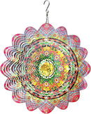 FONMY Mandala Wind Spinner w/Crystal Ball-Romatic Flower 3D Stainless Steel Hanging Spinners Worth Gift Christmas Decoration Indoor/Outdoor Garden Décor Kinetic Yard Art 12 Inches Wind Sculpture by GreenHaven Gardens