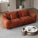 Modern Minimalist Chenille Modular Sectional Sofa, Oversized Couch and Loveseat Set with Thick Cushions, Upholstered Sofa for Small Spaces, Living Room, Bedroom, Office, Apartment(Orange,75" Loveseat) by CozyNest Decor