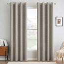 MIULEE Linen Texture Curtains for Bedroom Solid 100% Blackout Thermal Insulated Linen Curtains Grommet Room Darkening Drapes for Living Room Nursery 52x72 Inch (2 Panels) by TinyTreasures Baby Boutique