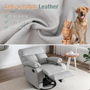 Swivel Rocker Recliner, Rocking Recliner Chair, Small Rocker Recliners for Small Spaces, Living Room, Bedroom, Nursery, RV, Light Grey by TinyTreasures Baby Boutique
