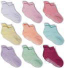 Zaples Baby Non Slip Grip Ankle Socks with Non Skid Soles for Infants Toddlers Kids Boys Girls by TinyTreasures Baby Boutique
