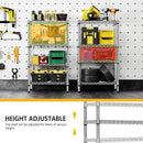 1000 lbs 4 Tier Shelf Metal Storage Shelves Wire Rack Closet Organizers for Garage Kitchen Bathroom Laundry Chrome 11.8" D x 25.6" W x 45.5" H by CozyNest Decor