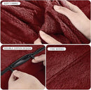 Bean Bag Chair for Adults 6FT,Soft Removable Cover for Teens/Girls Bedroom,Fluffy Giant Round Floor Beanbag Lounger Chairs (No Filler,Claret) by CozyNest Decor
