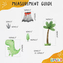 Dinosaur Wall Decals by Lipastick - Peel and Stick Palm Tree Dino Jurassic-Themed Stickers for Baby Nursery, Kids Room, Toddler Bedroom, Playroom, Daycare, Classroom Decor -S Size by TinyTreasures Baby Boutique