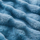 Lotus Karen Faux Fur Throw Blanket Sky Blue - Big Bubble Rabbit Fluff Blanket for Couch Bed Sofa,Softest Fluffy Fuzzy Cozy Blanket,Thick Furry Plush Shaggy Warm Blankets for Women,90x90 Inches by CozyNest Decor