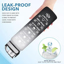 Enerbone Water Bottle, Leakproof BPA & Toxic Free, Motivational Water Bottle with Times to Drink and Straw, Fitness Sports Water Bottle with Strap for Office, Gym, Outdoor Sports by CozyNest Decor