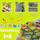Kids Car Rug Play Mat (2.6x5 Feet) x2pcs, City Road Track Rug for Kids Race Car Track Carpet & Educational by TinyTreasures Baby Boutique