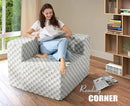 Modular Sectional Sofa 3-Seater Modular Couch with Deep Seat Memory Foam Cloud Chair with Pillows Oversized Sectional Sofa for Living Room Bedroom (Plush GREYOLIVE, 3-Seater) by CozyNest Decor