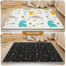 Foldable Baby Play Mat, PIGLOG Waterproof Playmats for Babies and Toddlers Kids, Safe Foam Playmat for Tummy Time, 50x50 Playpen Mat, Reversible Portable Baby Floor Mat for Infant, Toddler, Dinosaur by TinyTreasures Baby Boutique