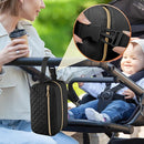 Damero Breastmilk Cooler Bag with 4 Ice Packs -Breastmilk Cooler Travel Bag Organizer with Detachable Buckle Handle for Daycare and Breastfeeding Mom,Black by TinyTreasures Baby Boutique