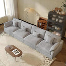 JACH Sectional Couches for Living Room, 4 Seater Cloud Sectional Couch with Deep Seat, Down Filled Modular Sofa, Covers Removeable & Washable, Sofas Furniture for Living Room, Light Grey by CozyNest Decor