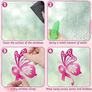 9 Sheets Breast Cancer Awareness Window Clings, 77 Kinds of Pink Window PVC Stickers for Pink Ribbon Decorations, Hope Fight Cancer Theme Windows Decals for Glass Home Decor Supplies by CozyNest Decor