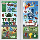 Football Window Clings, Football Party Decorations, Touch Down Party Window Stickers, Green Brown Themed Stickers Decal Gel for Touchdown Party Decor Accessories Set by CozyNest Decor