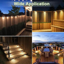 LANSOW Solar Fence Lights 10 Pack, Cool White, Warm White and White, Solar Deck Lights Outdoor Waterproof, Dusk to Dawn Solar Powered Lights Decor for Outside, Step, Yard, Patio, Wall, Stair(Black) by GreenHaven Gardens