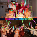 148 PCS Glow in the Dark Party Supplies, 16 Fiber Optic Wands, 14 LED Glasses, 100 Glow Sticks and 18 LED Hair Clips Fiber Optic for Neon Party, Wedding, Birthday, Concert, New Year by TinyTreasures Baby Boutique