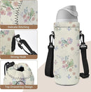 RICHEN Neoprene Water Bottle Carrier Bag with Adjustable Shoulder Strap,Insulated Water Bottle Cover for Stainless Steel/Glass/Plastic Bottles by TinyTreasures Baby Boutique