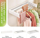 Wall Mounted Clothes Drying Rack 32 inches,Foldbale Laundry Drying Rack Wall Mount,Drying Rack Clothing Space Saver,Retractable,Collapsible,Folding Laundry Rack,White by CozyNest Decor