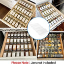 MIUKAA Clear Acrylic Spice Drawer Organizer, 4 Tier Seasoning Jars Drawers Insert, Kitchen Spice Rack Tray for Drawer/Countertop (Jars not included) by CozyNest Decor