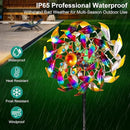 Solar Wind Spinners for Yard and Garden - 360° Metal Large Wind Sculptures Outdoor Clearance Kinetic Windmills with 4 Layer Jeweled Blades for Patio, Lawn Garden Decoration - 54Inch by CozyNest Decor