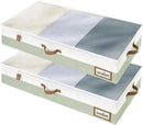 StorageWorks Large Under Bed Storage Containers with Handles and Label Holder, 2 Pack Ultra-thick Fabric Underbed Bins, Closet Organizer for Clothes, Blankets, Sweater by CozyNest Decor
