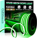 GZBtech Flexible LED Neon Rope Lights 16.4FT,AC 110-120V Waterproof Strip Light, 120 LEDs/M Cuttable Connectable Neon Lighting for Indoor Outdoor Home Decor/Commercial Building Use-Green 5M by CozyNest Decor