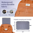 RUVALINO Diaper Bag Backpack-Multifunction Baby Travel Bag with Changing Pad, Insulated Bottle Holders & Pacifier Case, Large Capacity, Waterproof, Maple Orange by TinyTreasures Baby Boutique