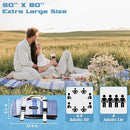 Waterproof Picnic Mat, Outdoor Camping Oversized Field Blanket. Portable Thickened Camping Blanket, Suitable for Beach, Camping, Music Festival, Party, Outdoor Adventure. (Blue & White, 80”x60”) by TinyTreasures Baby Boutique