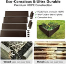 Raised Garden Bed - 4x4 ft Planter Box - Brown HDPE - No Tools Needed - DIY Kit for Urban Gardening, Flowers, Herbs & Vegetables - Made in The USA by GreenHaven Gardens