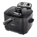 Amazon Basics 2.1-Qt (2.0L) Electric Deep Fryer with 8-Cup Oil Capacity, Timer, Adjustable Temperature, Easy Draining Basket, Viewing Window, 1500W, Black by CozyNest Decor