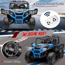 4WD Ride On Car with Remote Control,24V 2Seater Kids Electric Toy Off-Road Truck for Kids,Ride on Buggy for Side by Side(Blue) by TinyTreasures Baby Boutique