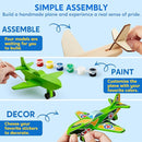 Klever Kits 4 DIY Wooden Aircrafts-Build & Paint Your Own Wooden Airplane Craft Kit, Art & Craft Kit DIY Projects, Easy to Assemble Birthday Gifts for Boys 6-12 Year Old by TinyTreasures Baby Boutique