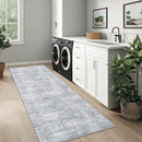 COZYLOOM 2x6 Runner Rug Hallway Modern Washable Distressed Accent Carpet with Non-Slip Backing, Ultra-Soft Contemporary Geometric Floor Mat for Living Room, Kitchen, Bedroom, Grey by TinyTreasures Baby Boutique